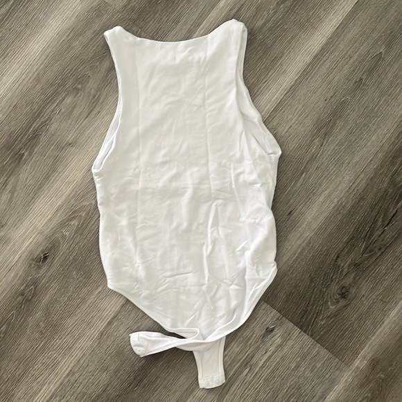 Zara • High Neck White Bodysuit - Picture 2 of 5